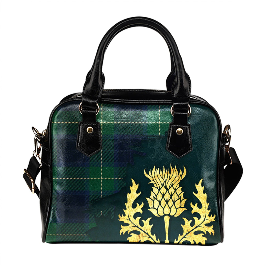 Wallace Blue (Wallas Blue) Modern Tartan Shoulder Handbag Thistle Oldest Style