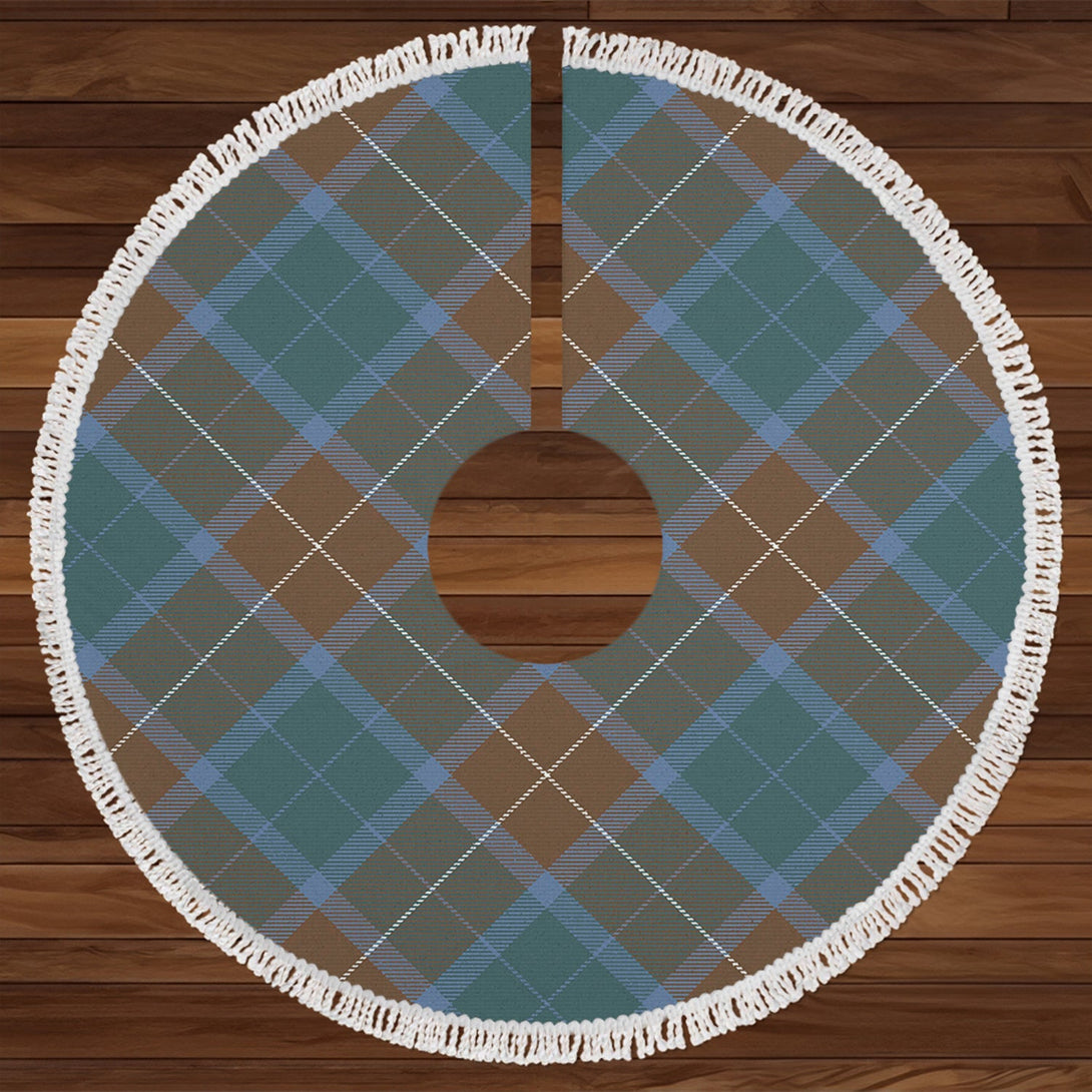 Wallace Blue (Wallas Blue) Weathered Tartan Christmas Tree Skirt