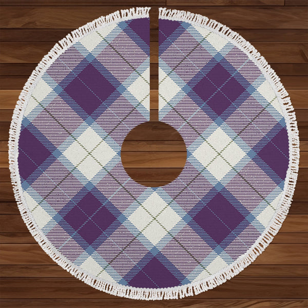 Wallace Dress Blue (Wallas Dress Blue) Weathered Tartan Christmas Tree Skirt