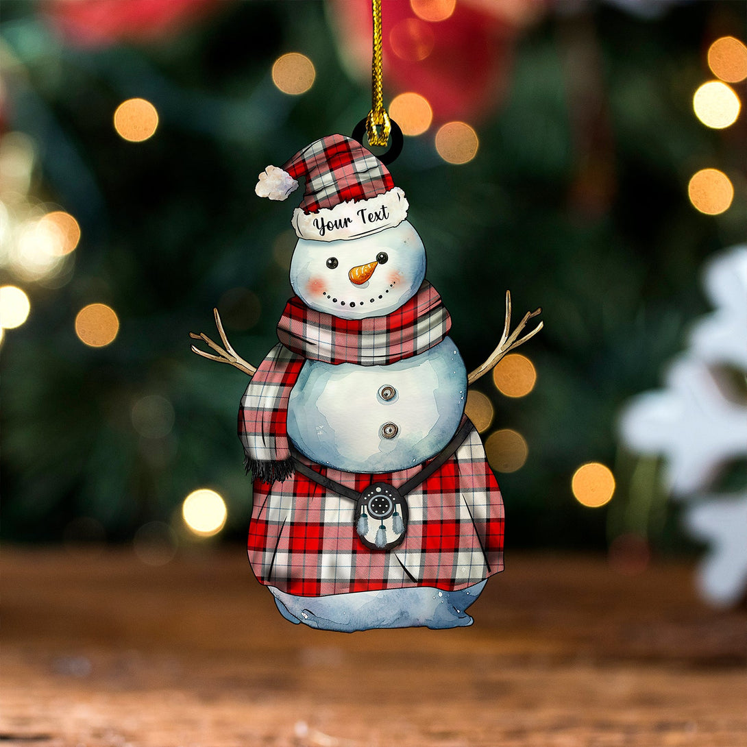 Wallace Dress (Wallas Dress) Tartan Wood Acrylic Ornament Snowman Warrior Personalized