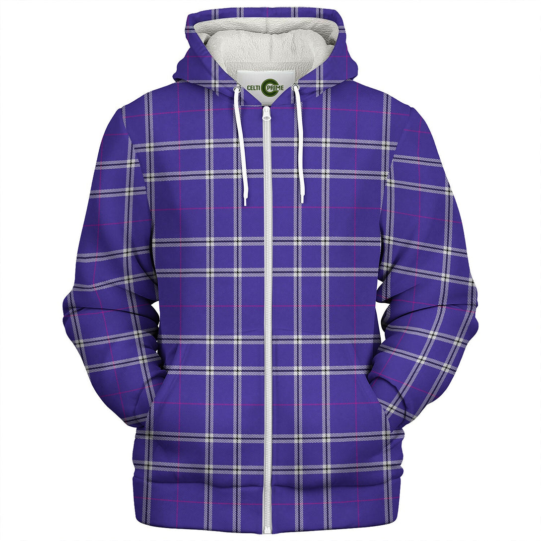 Wallace High School (Wallas High School) Modern Tartan Sherpa Hoodie