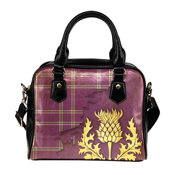 Wallace High School (Wallas High School) Weathered Tartan Shoulder Handbag Thistle Oldest Style