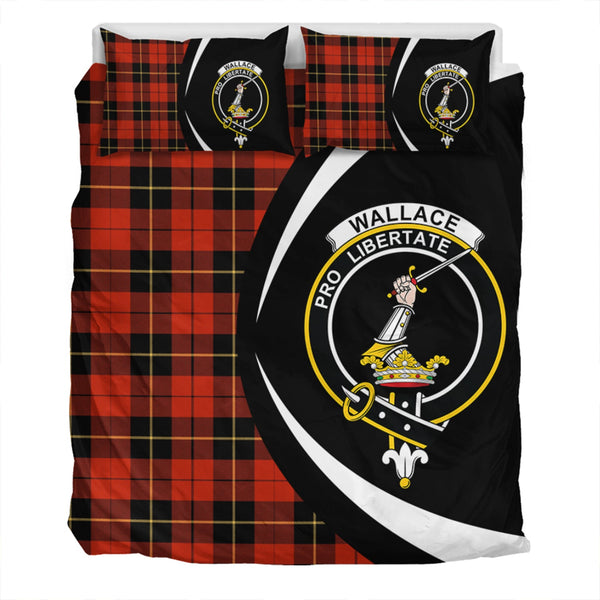 Wallace (Wallas) Ancient Clan Badge Tartan Bedding Set Circle Style