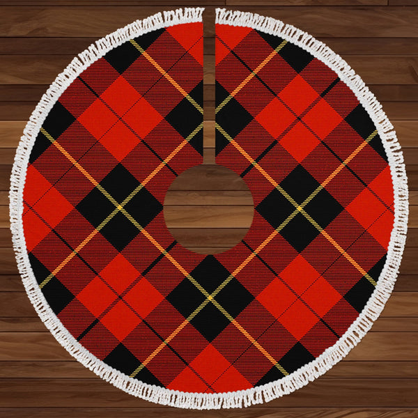 Wallace (Wallas) Ancient Clan Badge Tartan Christmas Tree Skirt