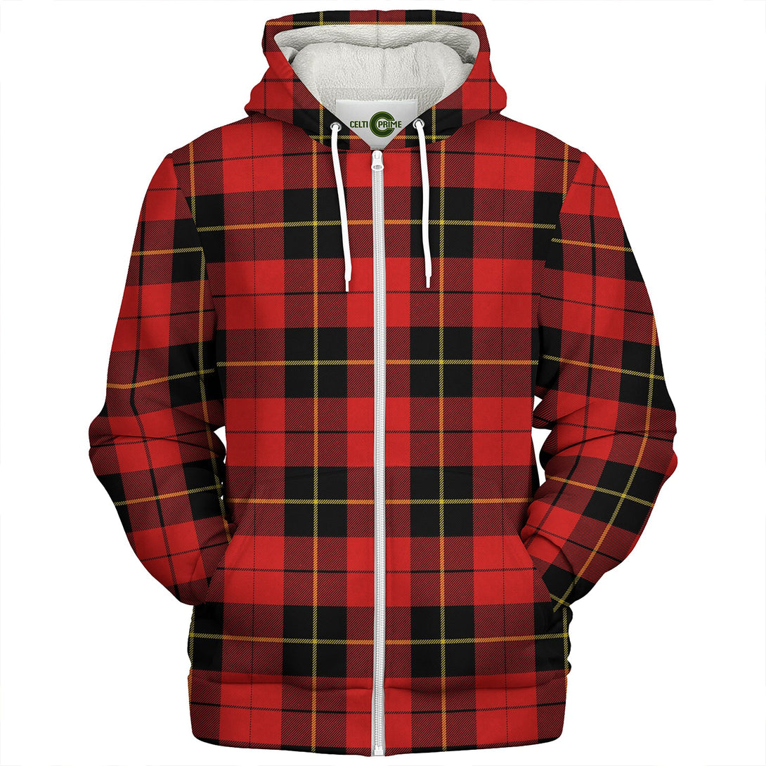 Wallace (Wallas) Modern Clan Badge Tartan Sherpa Hoodie