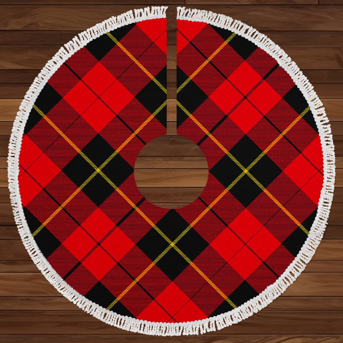 Wallace (Wallas) Modern Clan Badge Tartan Christmas Tree Skirt