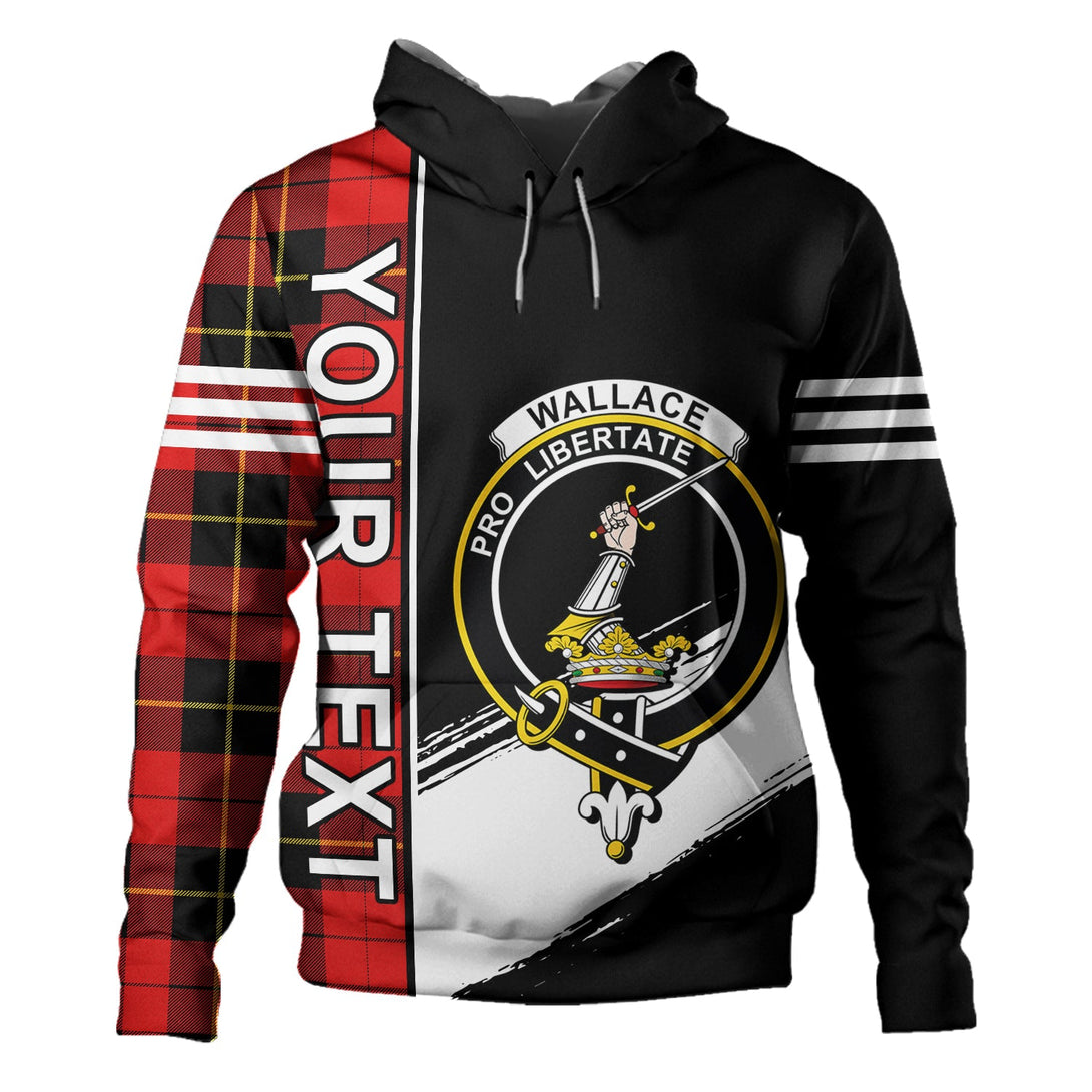 Wallace (Wallas) Modern Clan Badge Tartan Hoodie Quarter Style Personalized