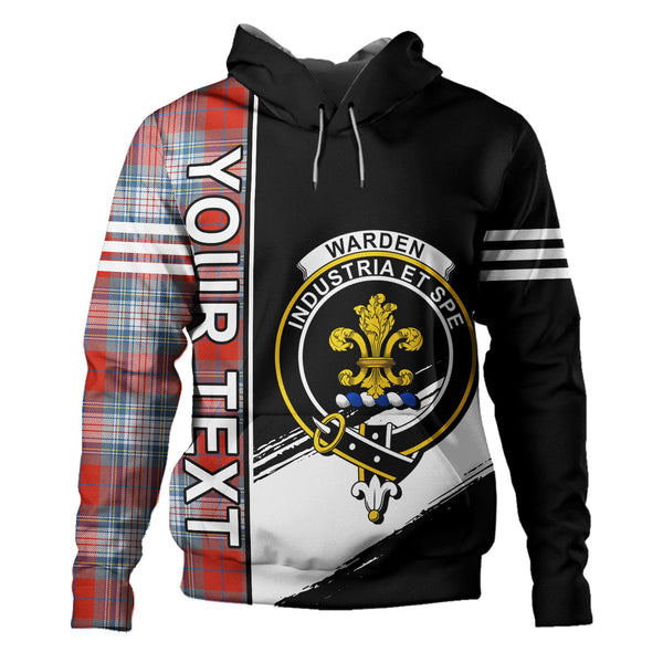 Warden Ancient Clan Badge Tartan Hoodie Quarter Style Personalized