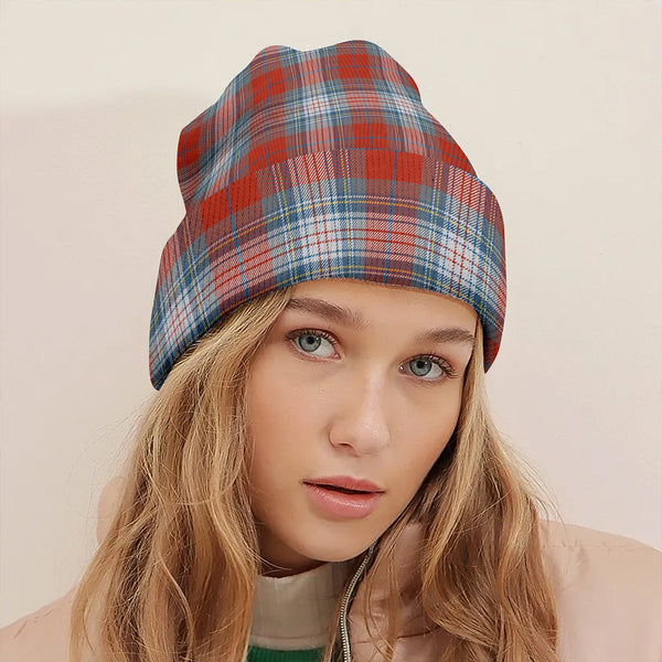 Warden Ancient Clan Badge Tartan Knitted Beanie