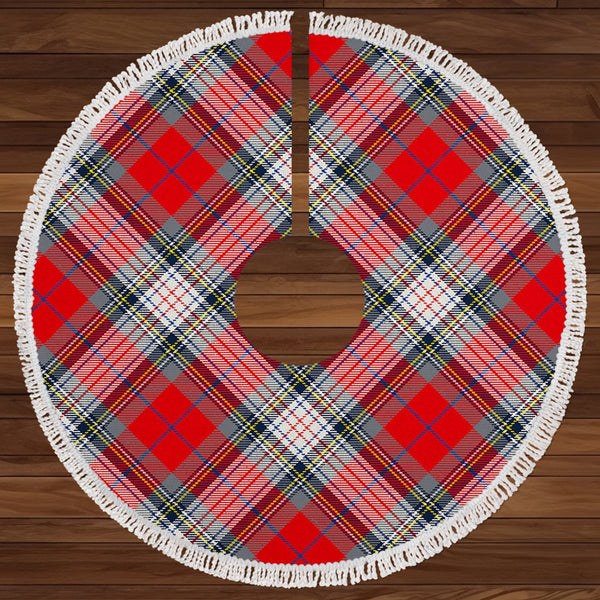 Warden Modern Clan Badge Tartan Christmas Tree Skirt