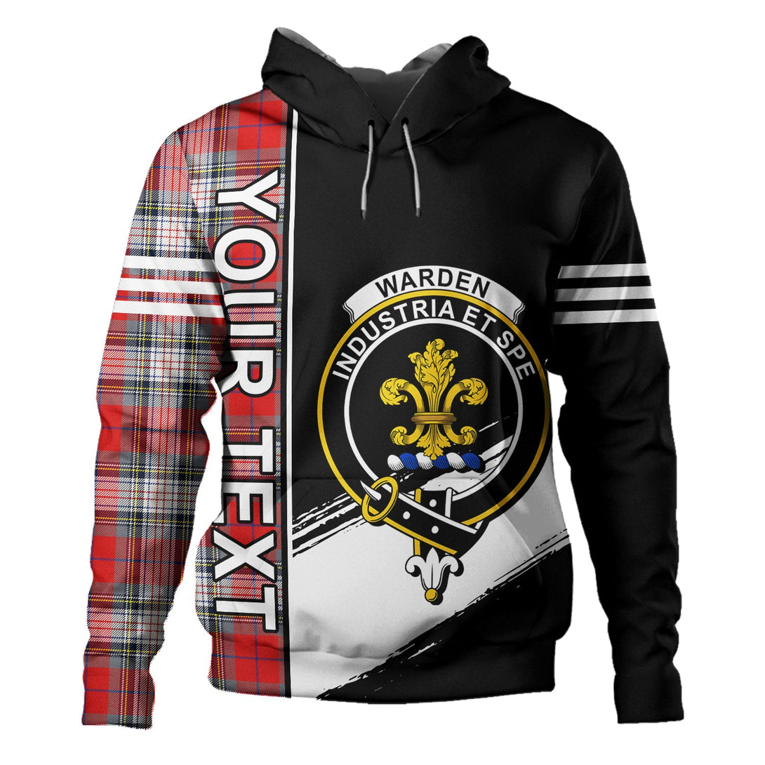 Warden Modern Clan Badge Tartan Hoodie Quarter Style Personalized