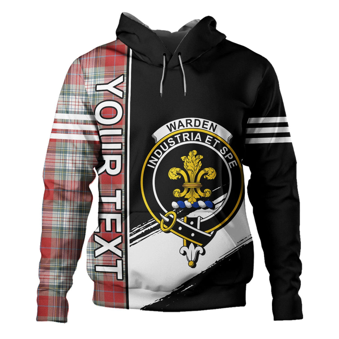 Warden Weathered Clan Badge Tartan Hoodie Quarter Style Personalized