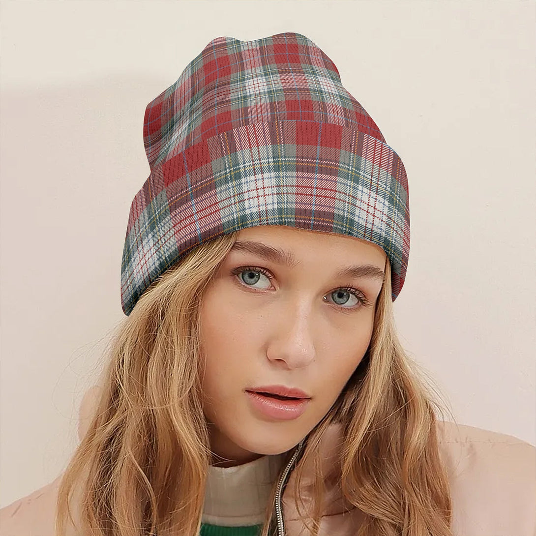 Warden Weathered Clan Badge Tartan Knitted Beanie