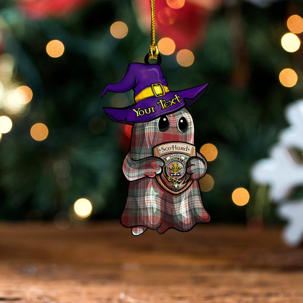 Warden Weathered Clan Badge Tartan Wood Acrylic Ornament Halloween Ghost