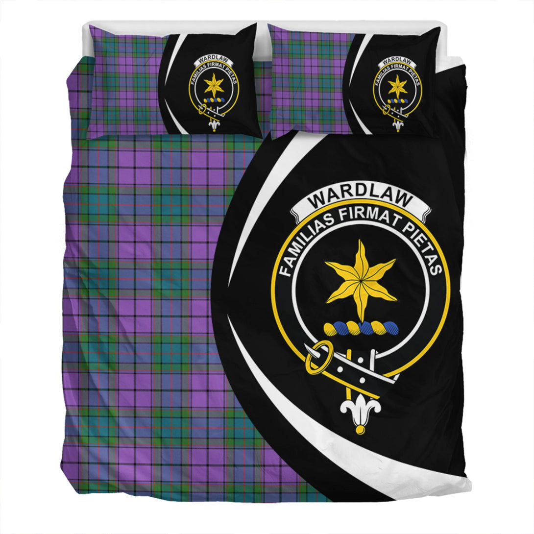 Wardlaw Ancient Clan Badge Tartan Bedding Set Circle Style