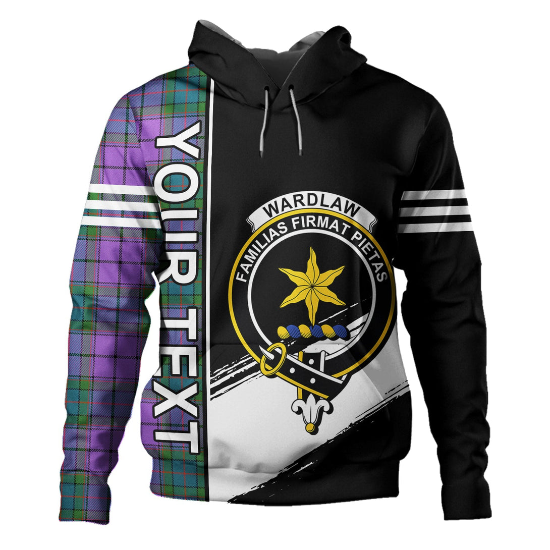 Wardlaw Ancient Clan Badge Tartan Hoodie Quarter Style Personalized