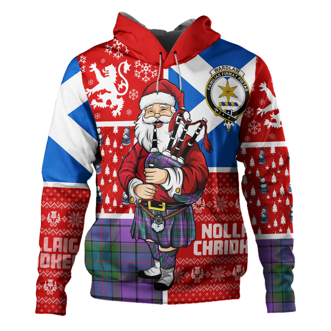 Wardlaw Ancient Clan Badge Tartan Hoodie Scotland Christmas Santa