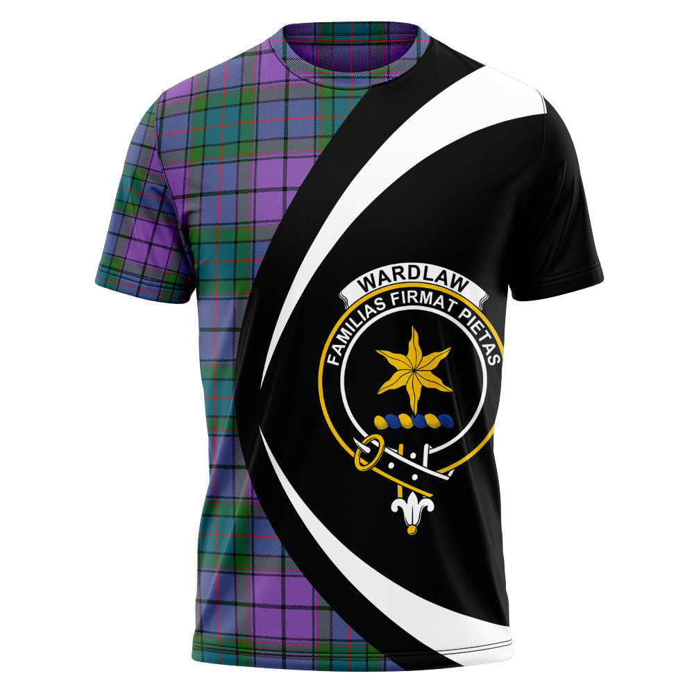 Wardlaw Ancient Clan Badge Tartan T-Shirt Circle Style Personalized