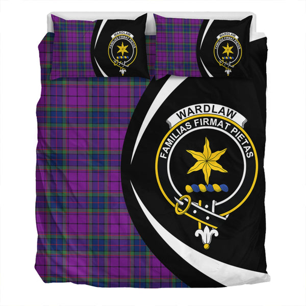 Wardlaw Modern Clan Badge Tartan Bedding Set Circle Style