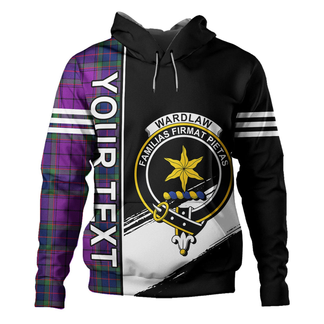 Wardlaw Modern Clan Badge Tartan Hoodie Quarter Style Personalized