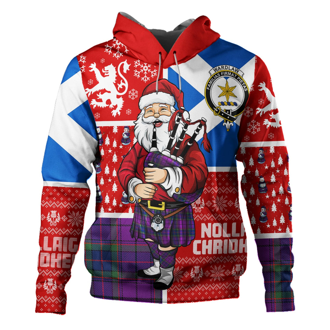 Wardlaw Modern Clan Badge Tartan Hoodie Scotland Christmas Santa