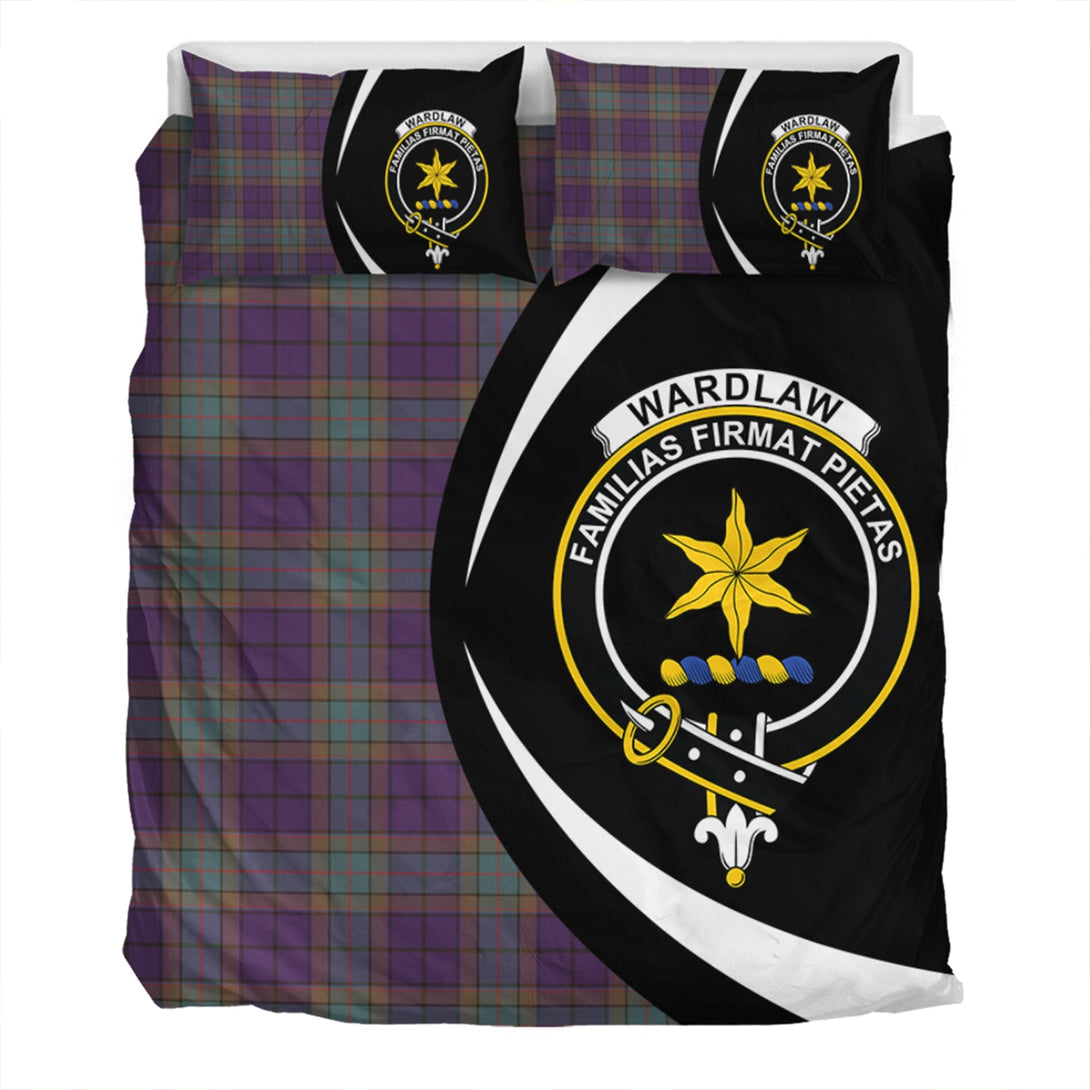 Wardlaw Weathered Clan Badge Tartan Bedding Set Circle Style