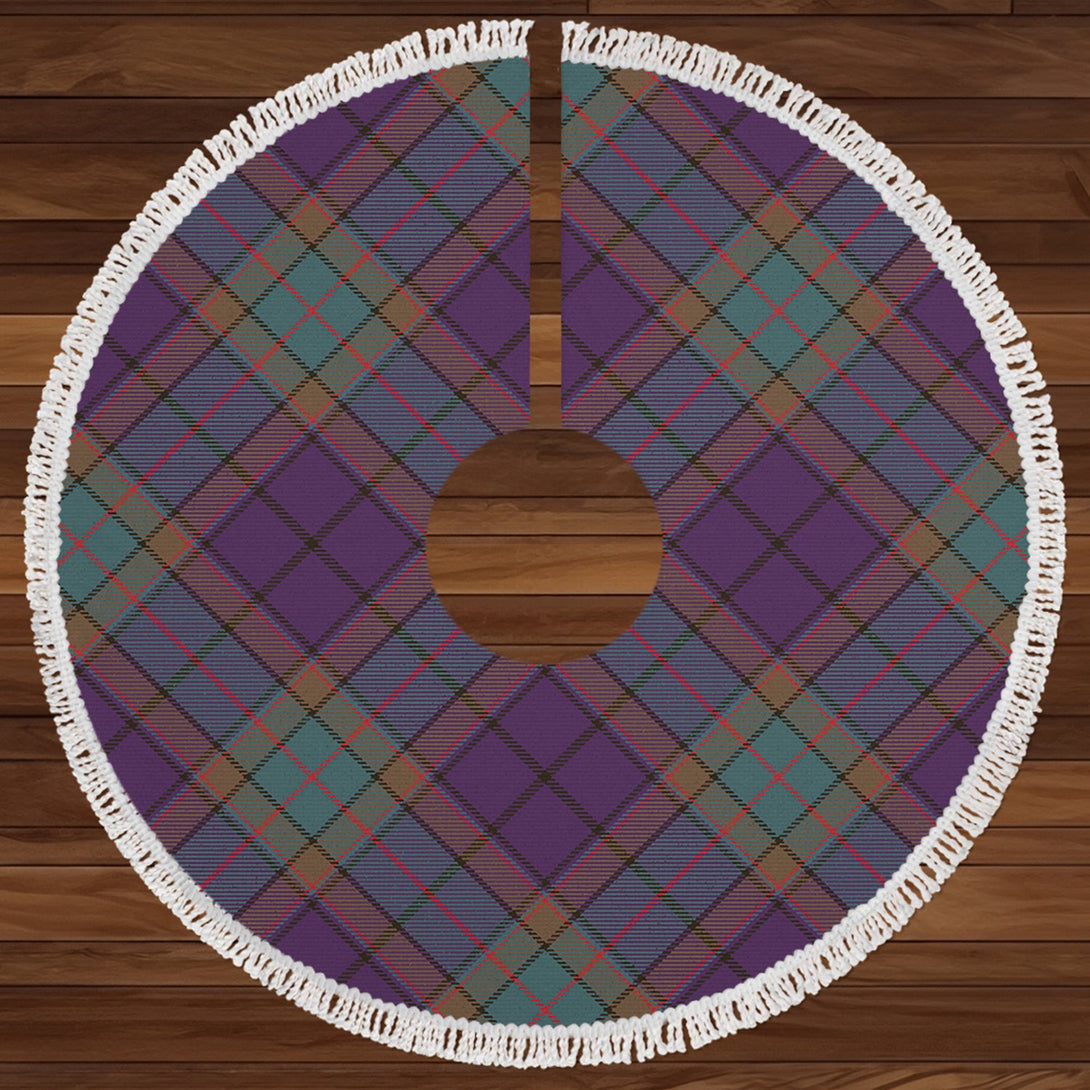 Wardlaw Weathered Clan Badge Tartan Christmas Tree Skirt