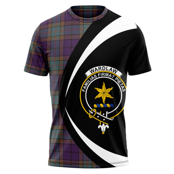 Wardlaw Weathered Clan Badge Tartan T-Shirt Circle Style Personalized