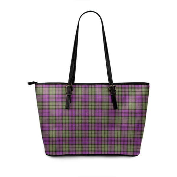 Wartley Hunting Weathered Tartan Leather Tote Bag