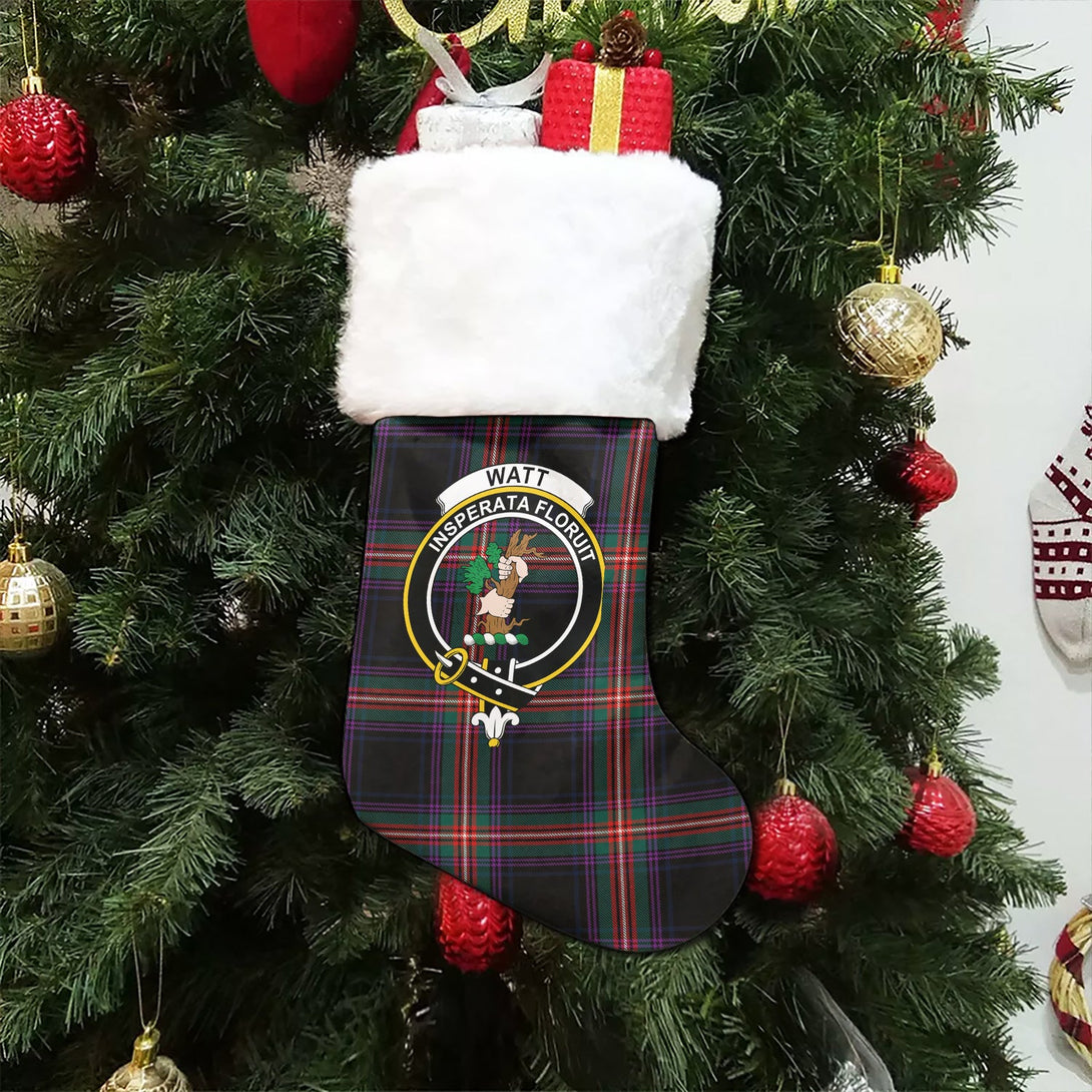 Watt (Wate) Modern Clan Badge Tartan Christmas Stocking