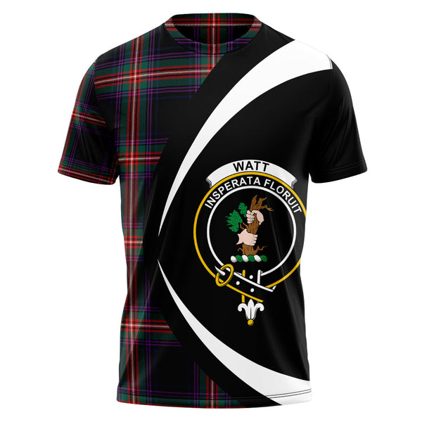 Watt (Wate) Modern Clan Badge Tartan T-Shirt Circle Style Personalized