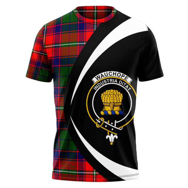 Wauchope Clan Badge Tartan T-Shirt Circle Style Personalized