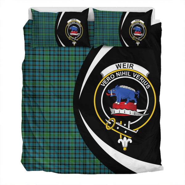 Weir Ancient Clan Badge Tartan Bedding Set Circle Style