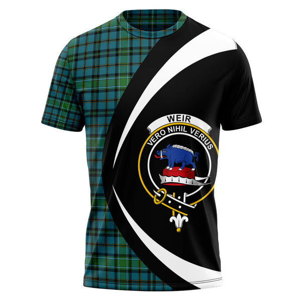 Weir Ancient Clan Badge Tartan T-Shirt Circle Style Personalized