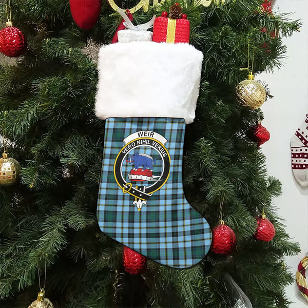 Weir Modern Clan Badge Tartan Christmas Stocking