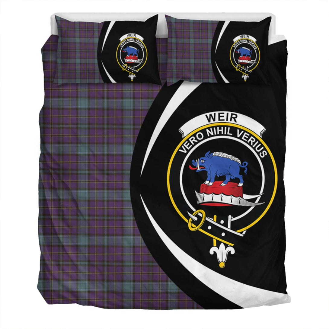 Weir Weathered Clan Badge Tartan Bedding Set Circle Style