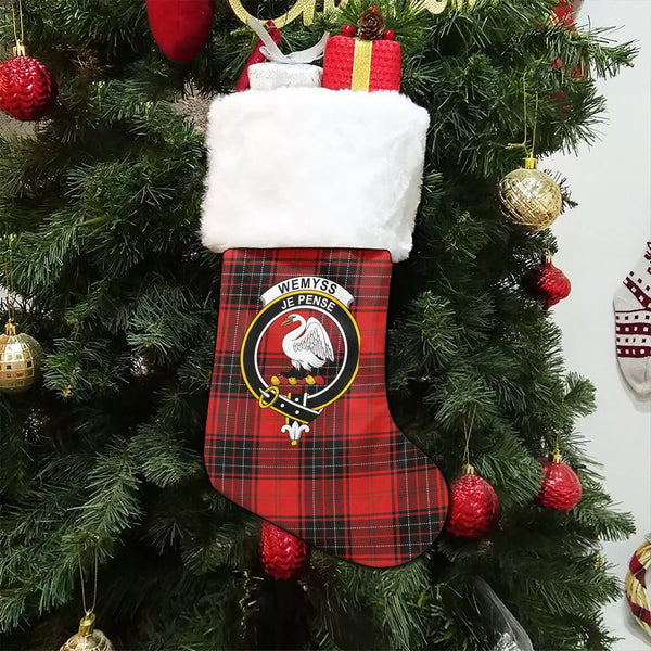 Wemyss Modern Clan Badge Tartan Christmas Stocking