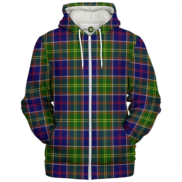 Whitefoord Modern Clan Badge Tartan Sherpa Hoodie