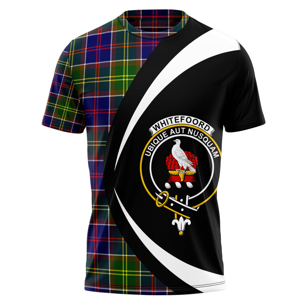 Whitefoord Modern Clan Badge Tartan T-Shirt Circle Style Personalized