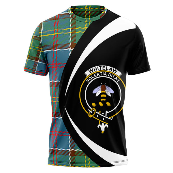 Whitelaw District Clan Badge Tartan T-Shirt Circle Style Personalized