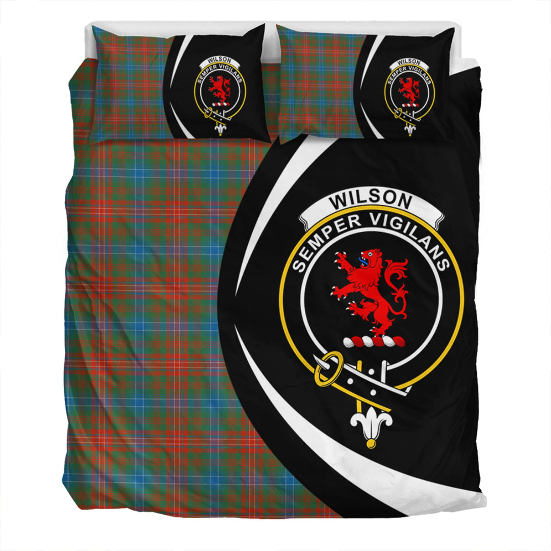 Wilson Ancient Clan Badge Tartan Bedding Set Circle Style