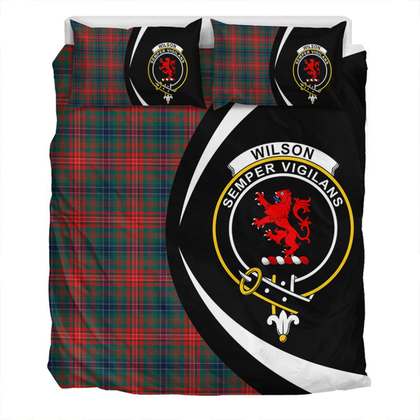 Wilson Modern Clan Badge Tartan Bedding Set Circle Style