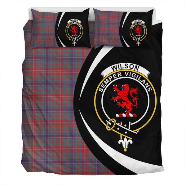 Wilson Weathered Clan Badge Tartan Bedding Set Circle Style