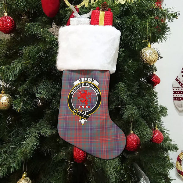 Wilson Weathered Clan Badge Tartan Christmas Stocking