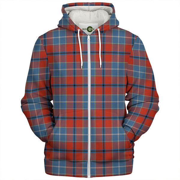 Wishart Dress Ancient Clan Badge Tartan Sherpa Hoodie