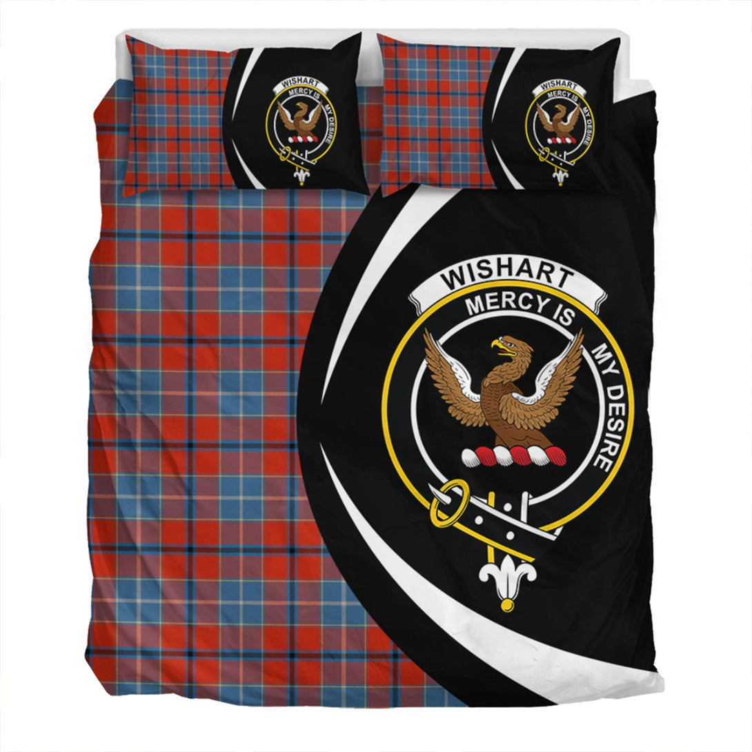 Wishart Dress Ancient Clan Badge Tartan Bedding Set Circle Style