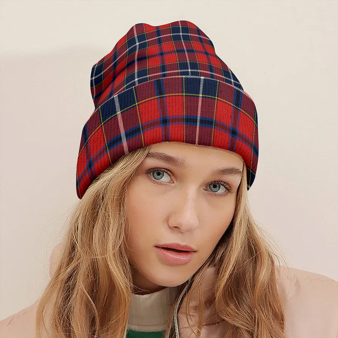 Wishart Dress Modern Clan Badge Tartan Knitted Beanie