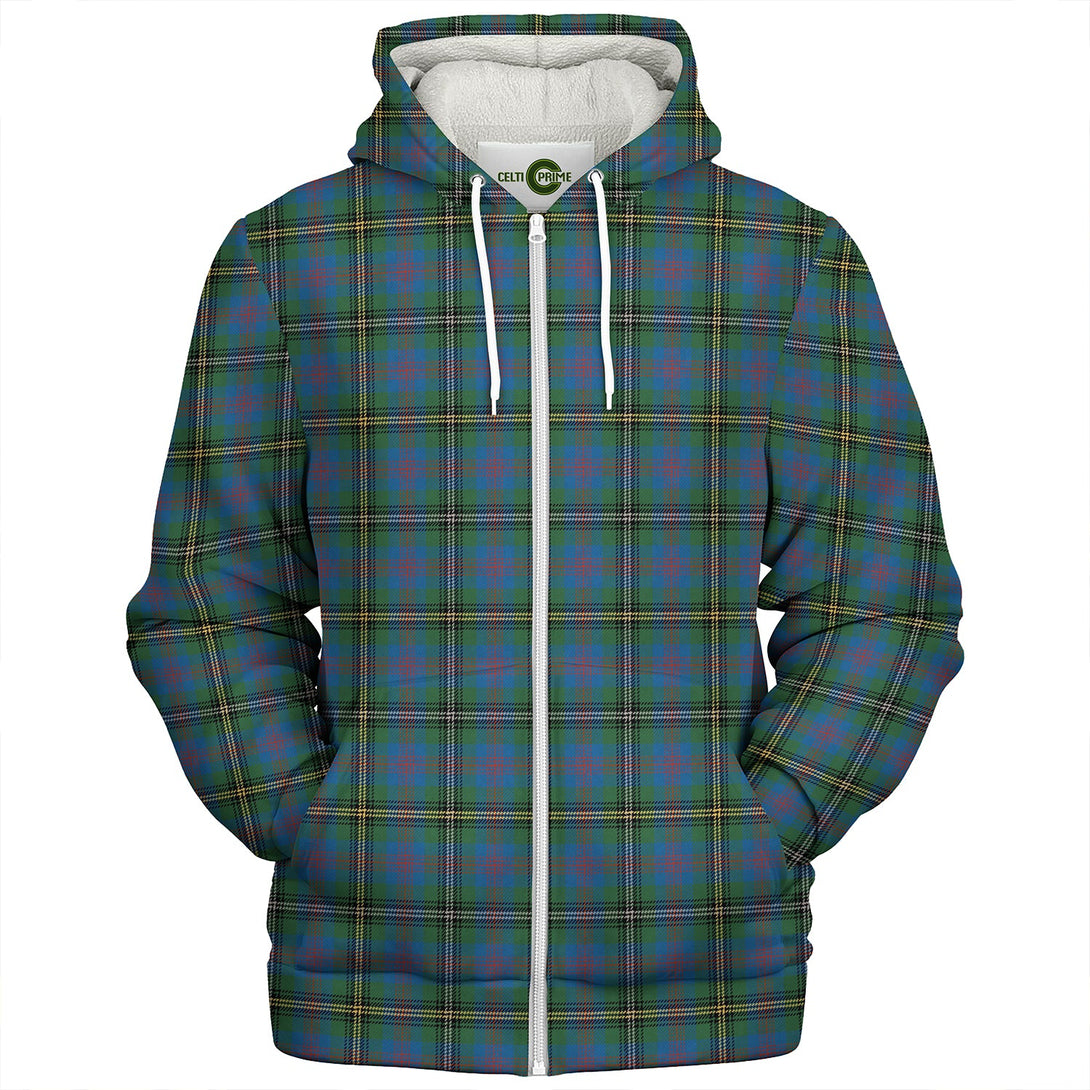 Wood Ancient Clan Badge Tartan Sherpa Hoodie