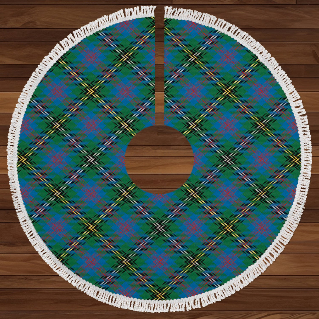 Wood Ancient Clan Badge Tartan Christmas Tree Skirt