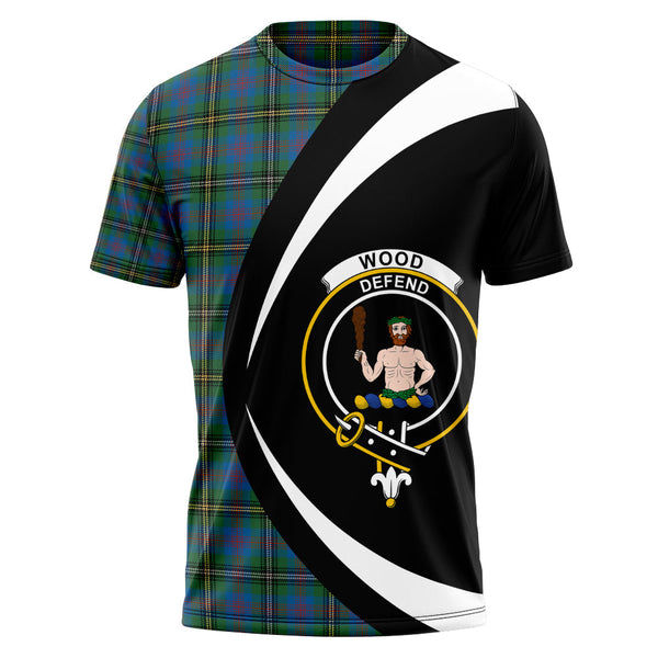 Wood Ancient Clan Badge Tartan T-Shirt Circle Style Personalized